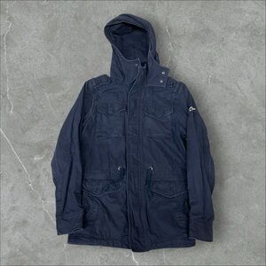 Abercrombie & Fitch Jacket Mens Medium Navy Blue Y2K Military Field Utility 00s